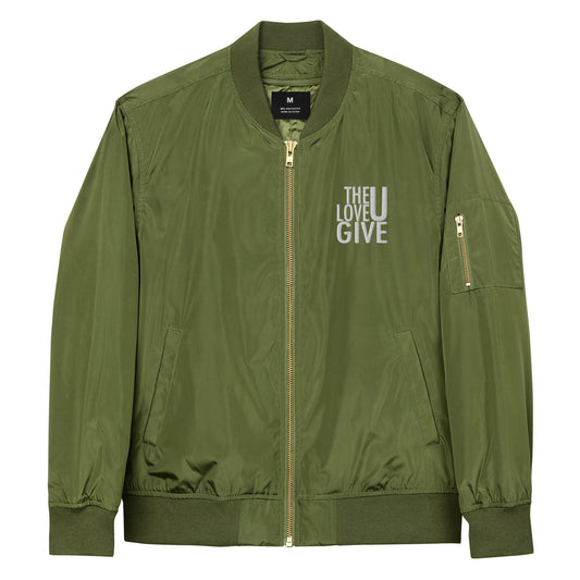 The Love U Give recycled bomber jacket