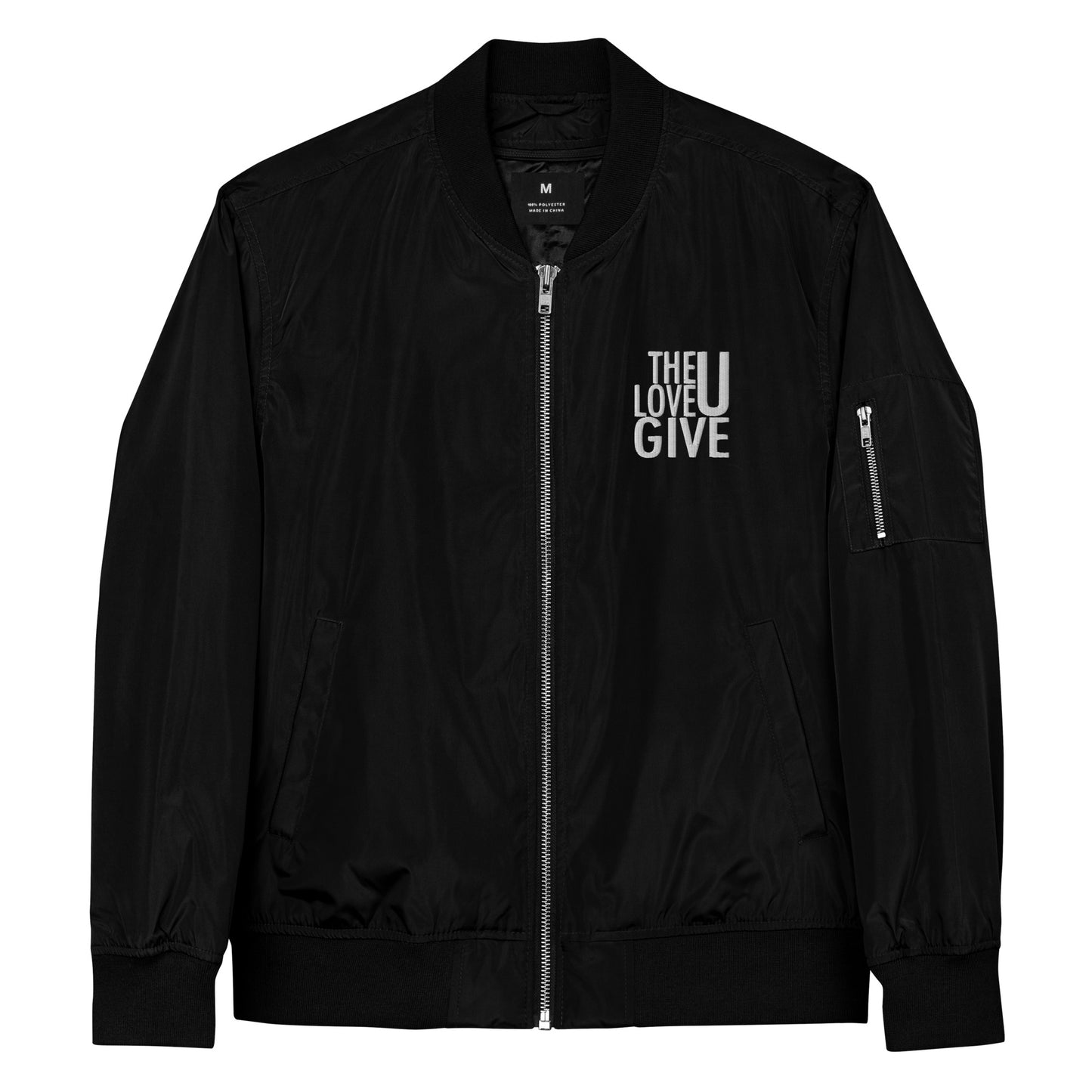 The Love U Give recycled bomber jacket